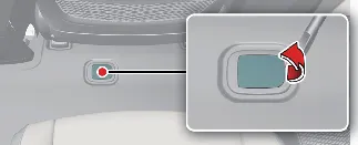Location overview for the Kia Carnival spare tire storage system