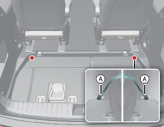 Tethering a flat tire in the Kia Carnival interior