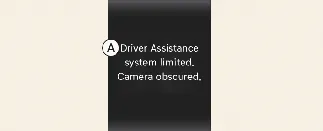 Kia Carnival instrument cluster alert showing camera-related PCA system limitation