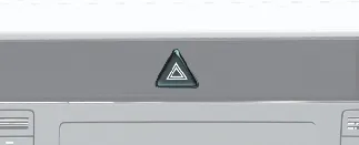 Hazard warning flasher button location on Kia Carnival center console