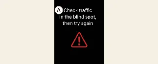 Kia Carnival instrument cluster notification: Check traffic in the blind spot