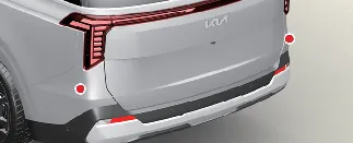 Kia Carnival rear corner radar sensor placement