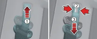 Adjusting the shoulder belt height anchor for optimal comfort in the Kia Carnival