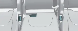 Stowing instructions for Kia Carnival 2nd row seat belt buckles