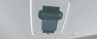 Stowing instructions for Kia Carnival 3rd row center seat belt