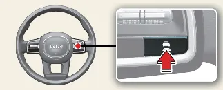 Kia Carnival steering wheel button for adjusting following distance