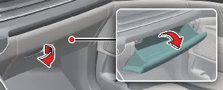 Opening the secure glove box in the Kia Carnival