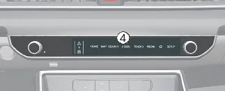 Visual display of rear-view angle options on the Kia Carnival infotainment system