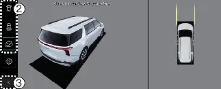 Kia Carnival 3D Surround View Monitor perspective interface