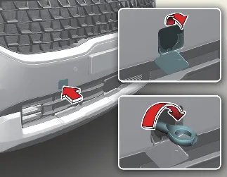 Removing the front bumper access cover for the Kia Carnival tow hook