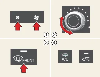 Automatic climate control panel for Kia Carnival