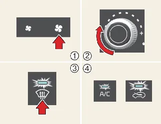 Manual defrost configuration for Kia Carnival